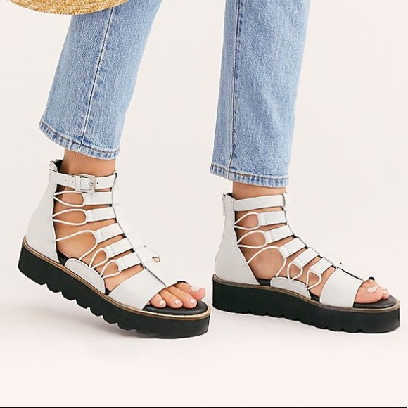 Free People Shoes - NWT Free People White Gladiator Platform Sandals